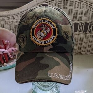 United States Marine Corps Washington DC Embroidered Camo Cap Hat Adjustable